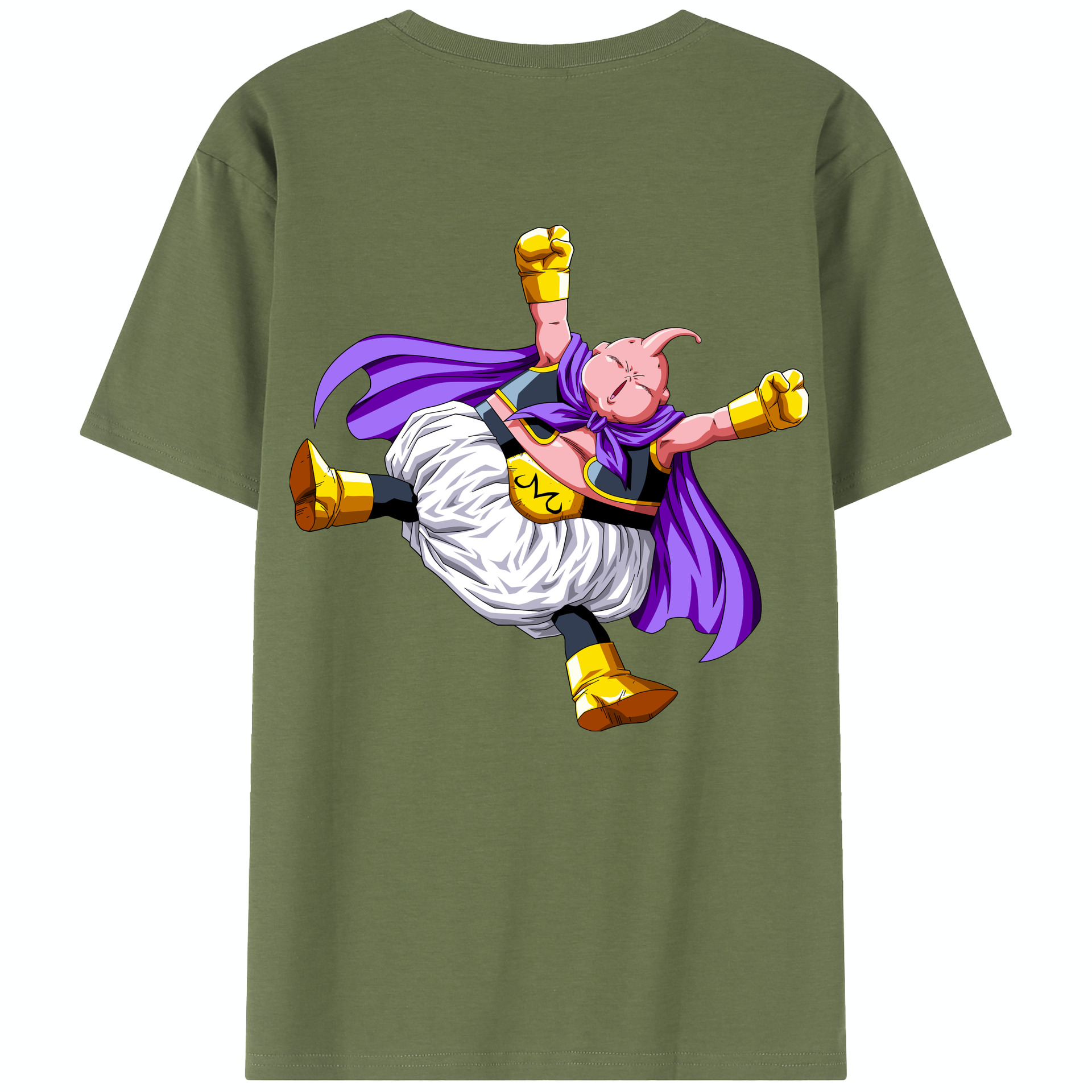 （画像用） ドラゴンボール 魔人ブウ DRAGON BALL Majin Buu 綿100％半袖Tシャツ（背面プリント）